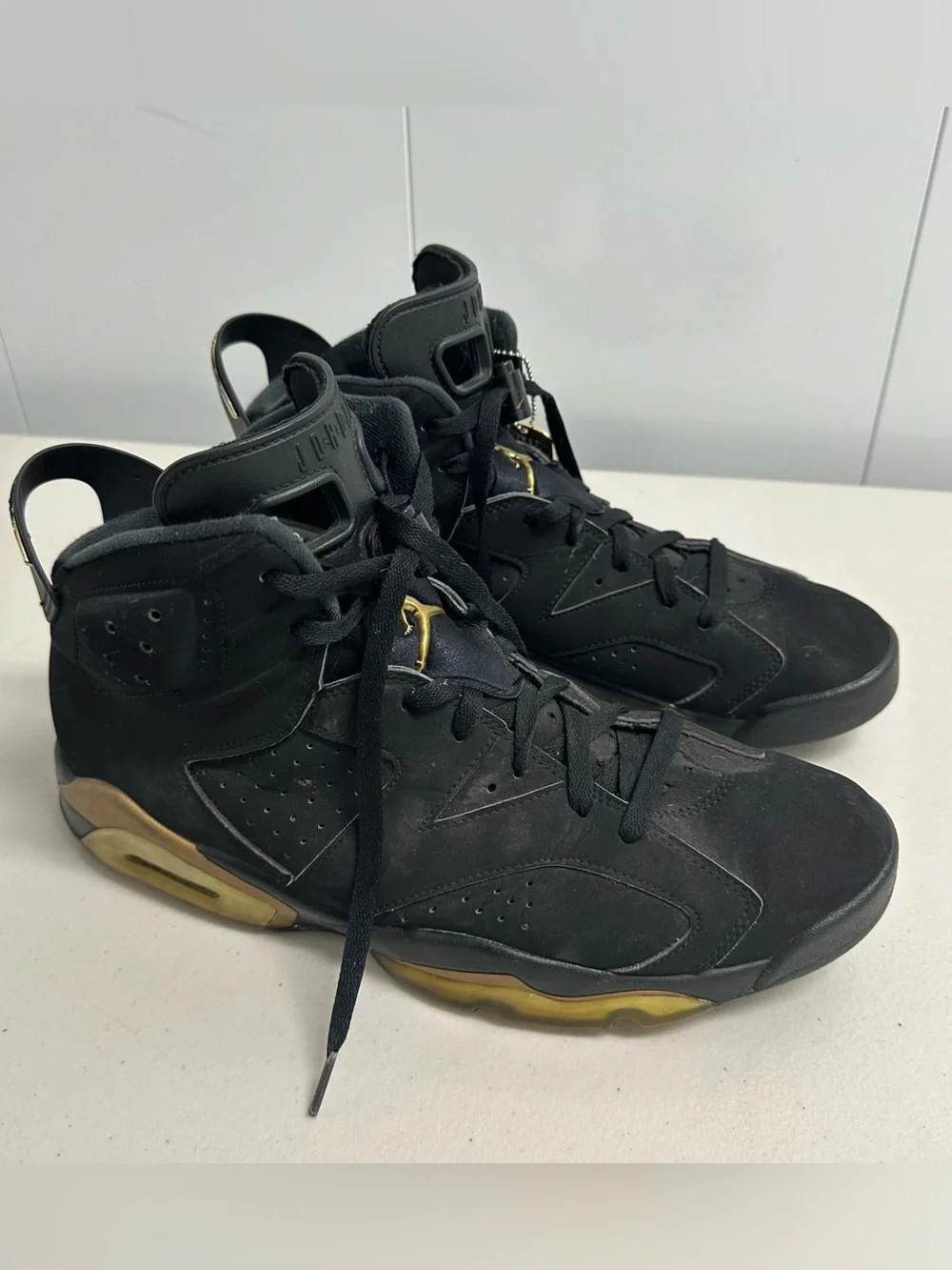 Air Jordan 6 Men’s Retro DMP Defining Moments Black Metallic Gold - Size 13